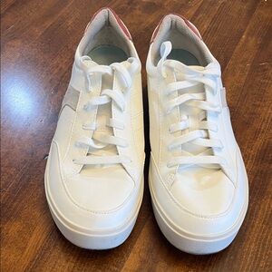 Dr. Scholls Madison Lace White Sneakers, Sz 9.5